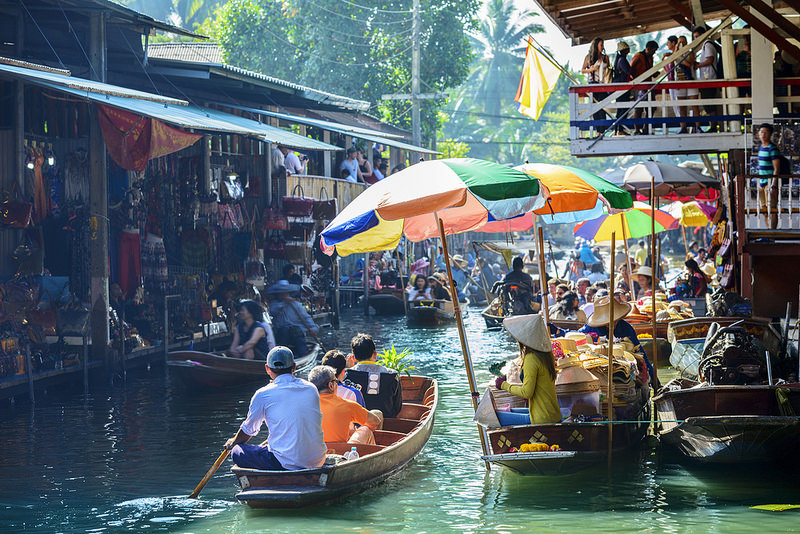 Floating market in Thailand