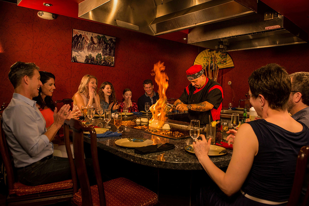 Shima's interactive Teppanyaki tables