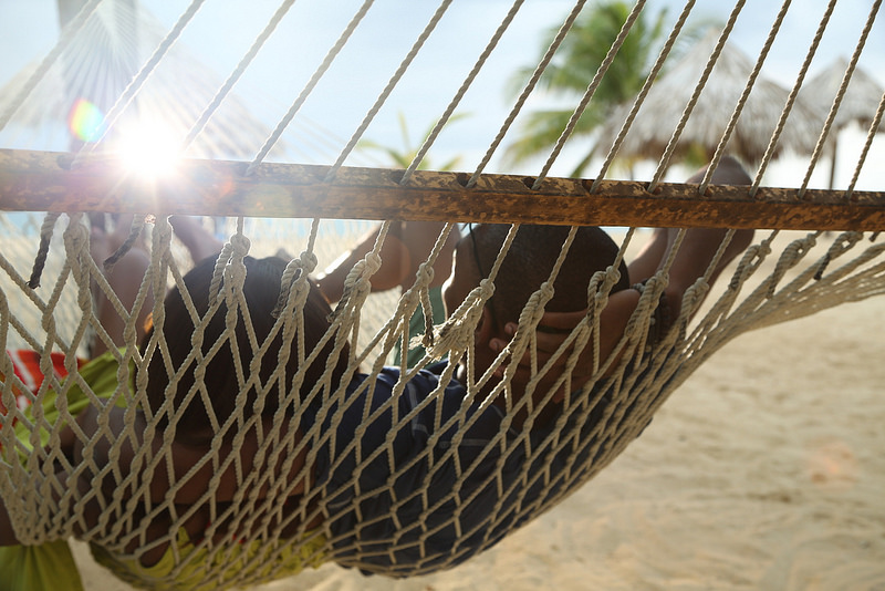 Hammock on a Jamaican beach