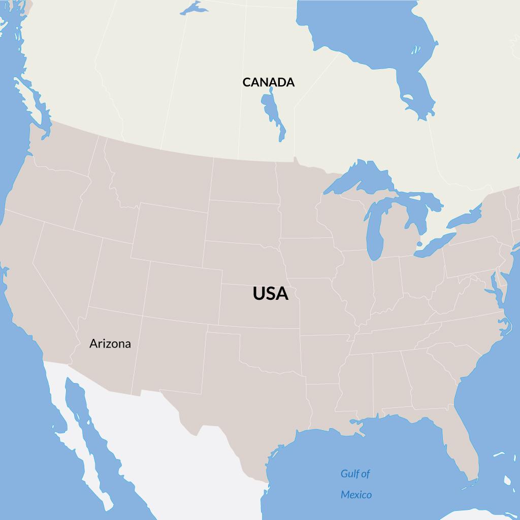 Arizona vacations map