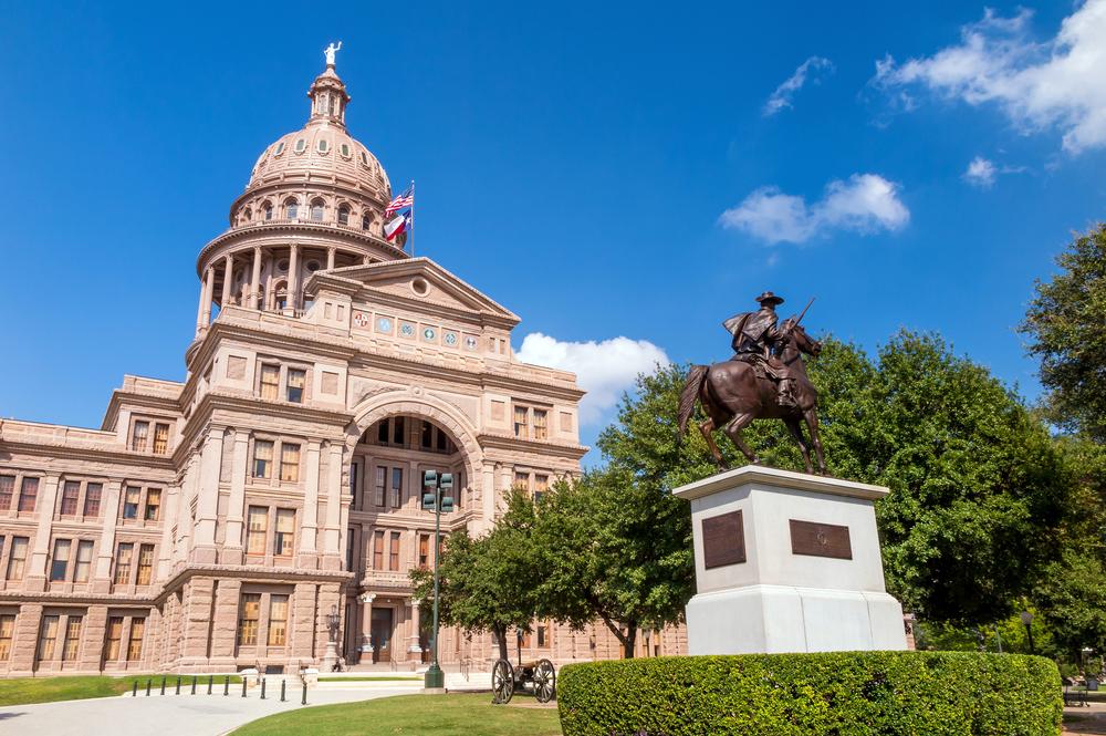 Famous Capitol building in Austin, Texas