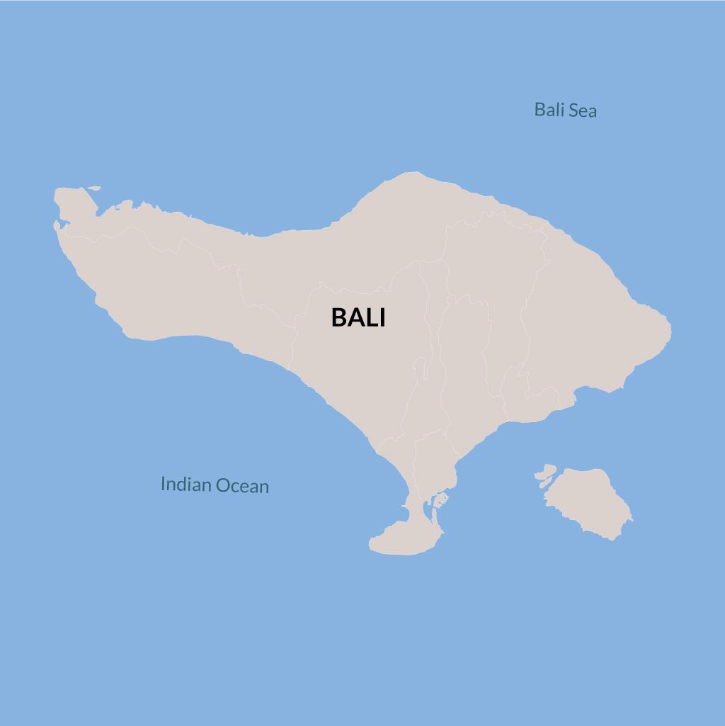 Bali vacation map