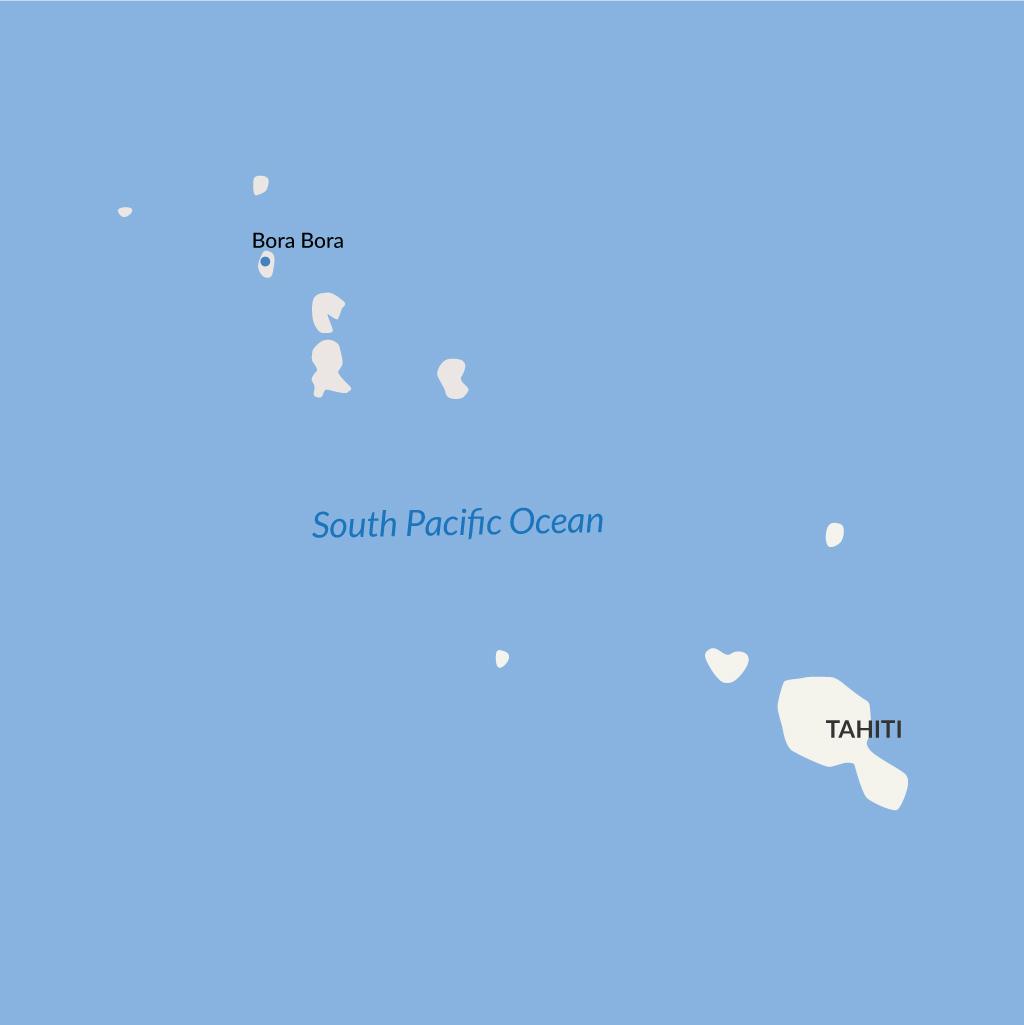 Bora Bora vacations map