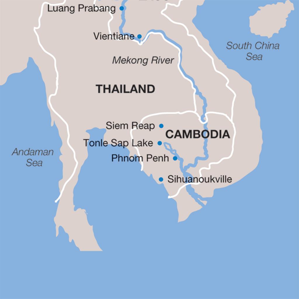 Cambodia vacations map