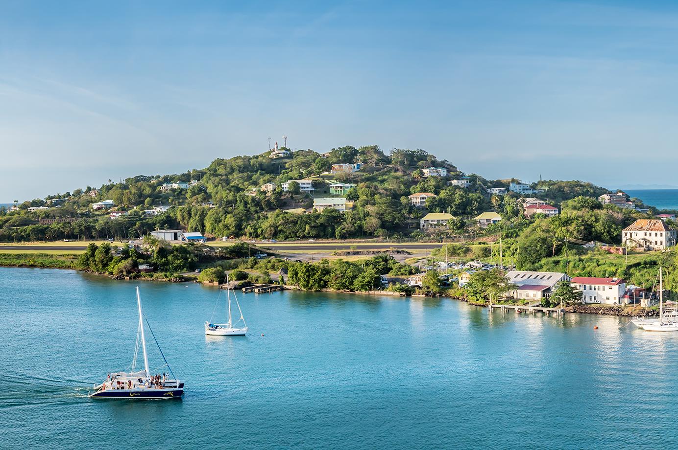 Views of Castries Harbor in St. Lucia