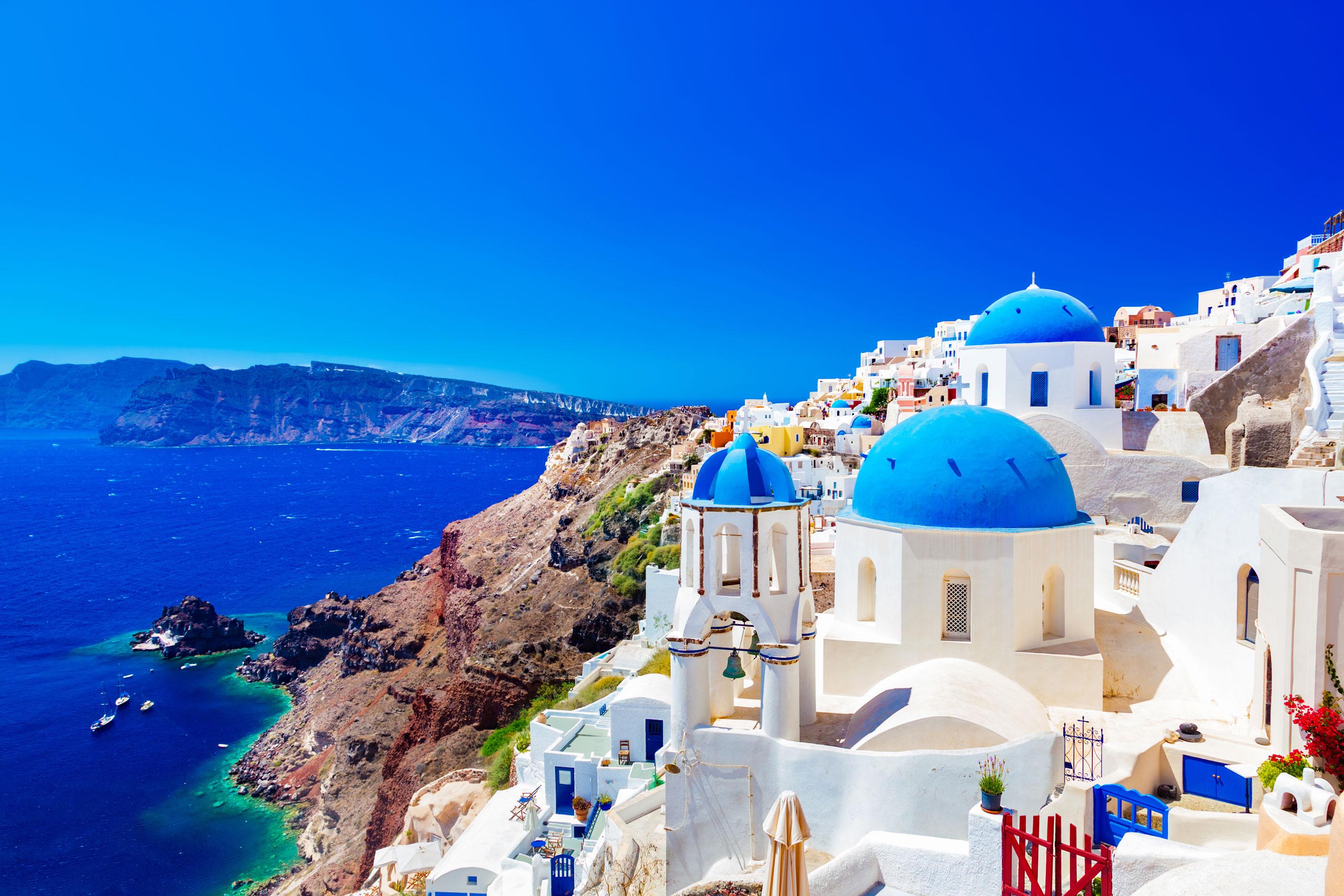 Santorini Greece vacation package Synergy  International Travels  