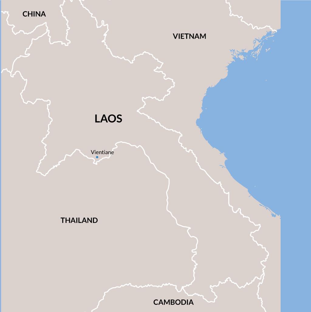 Laos vacation map