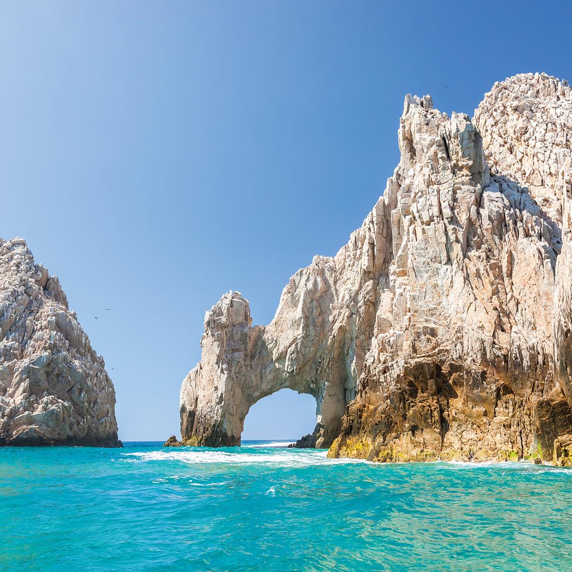 The Arch of Cabo San Lucas from the beach