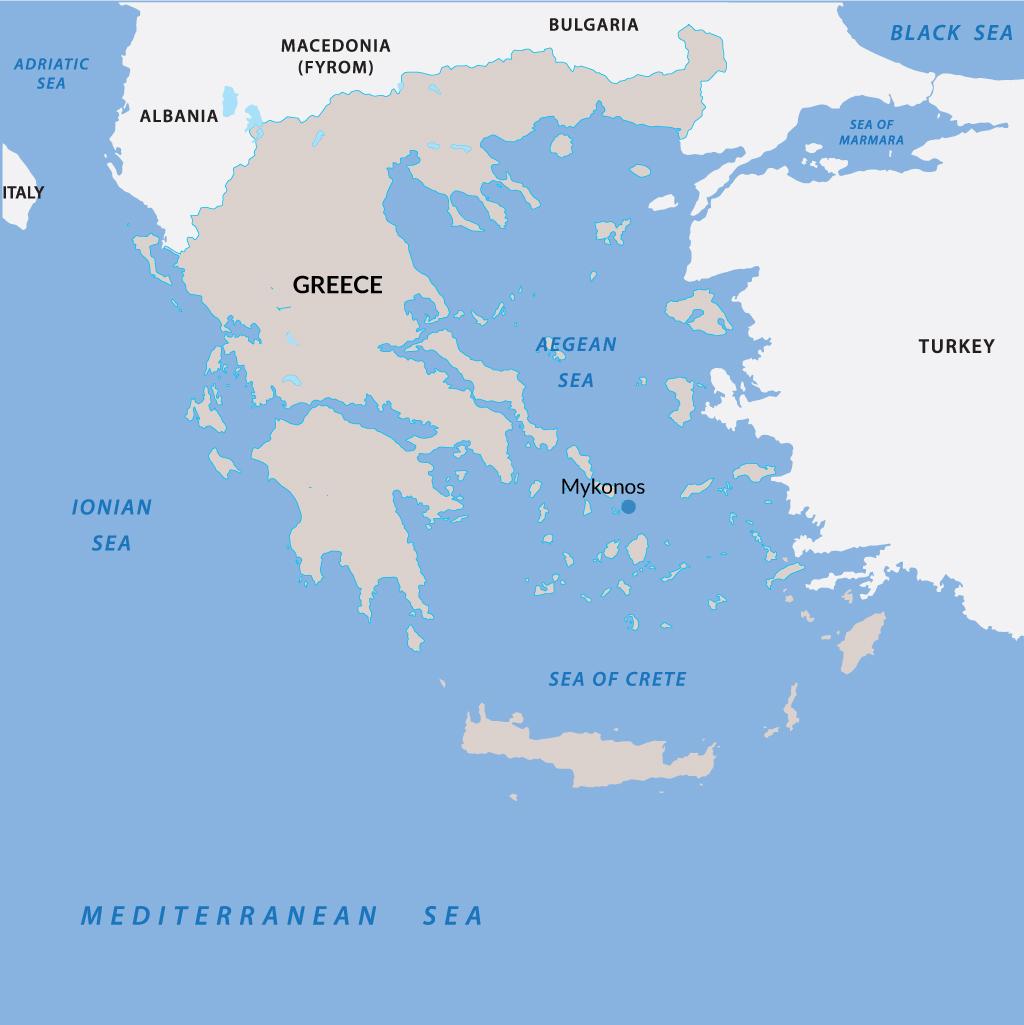 Mykonos vacations map