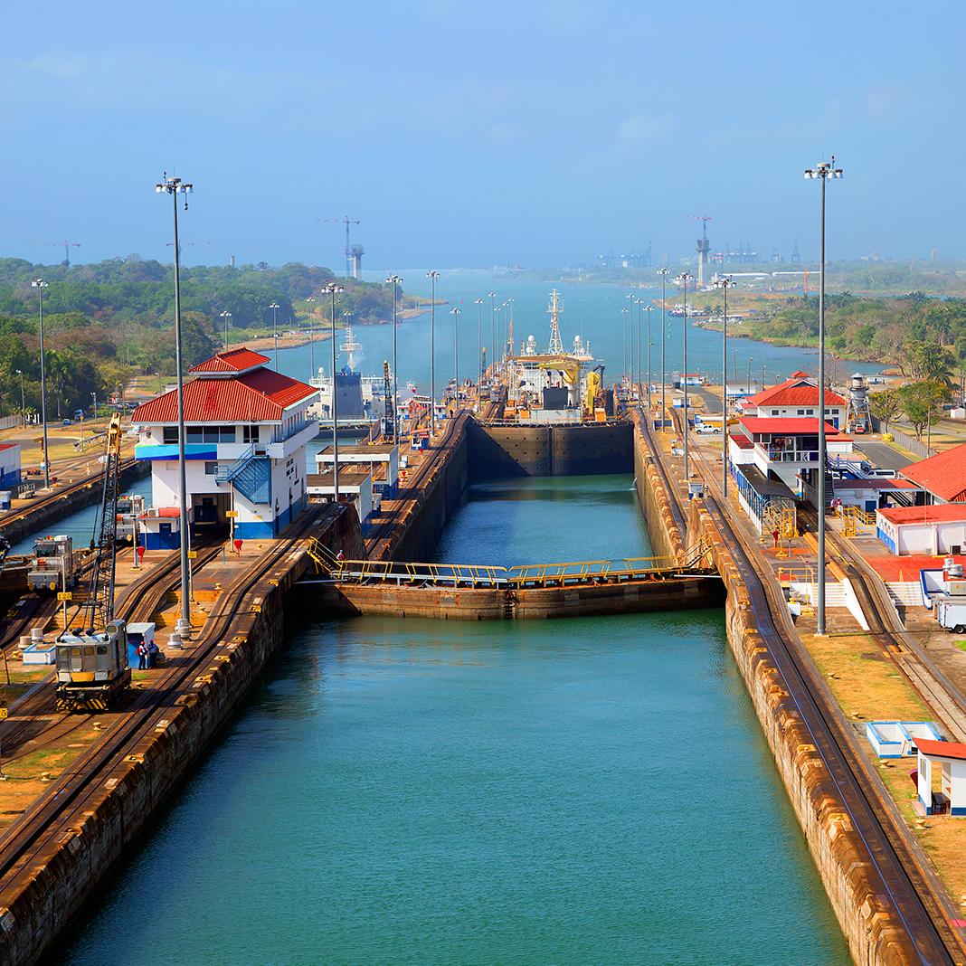 Views of the Panama Canal’s locks