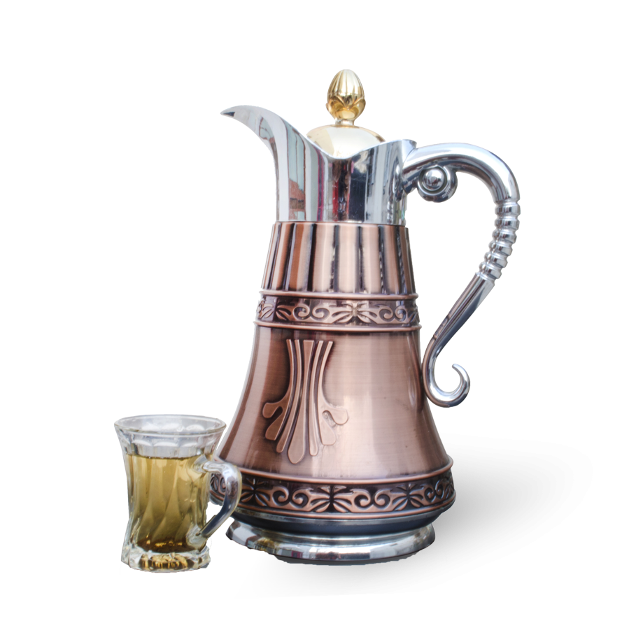 Dallah - traditional Arabic coffee pot and drinking glass