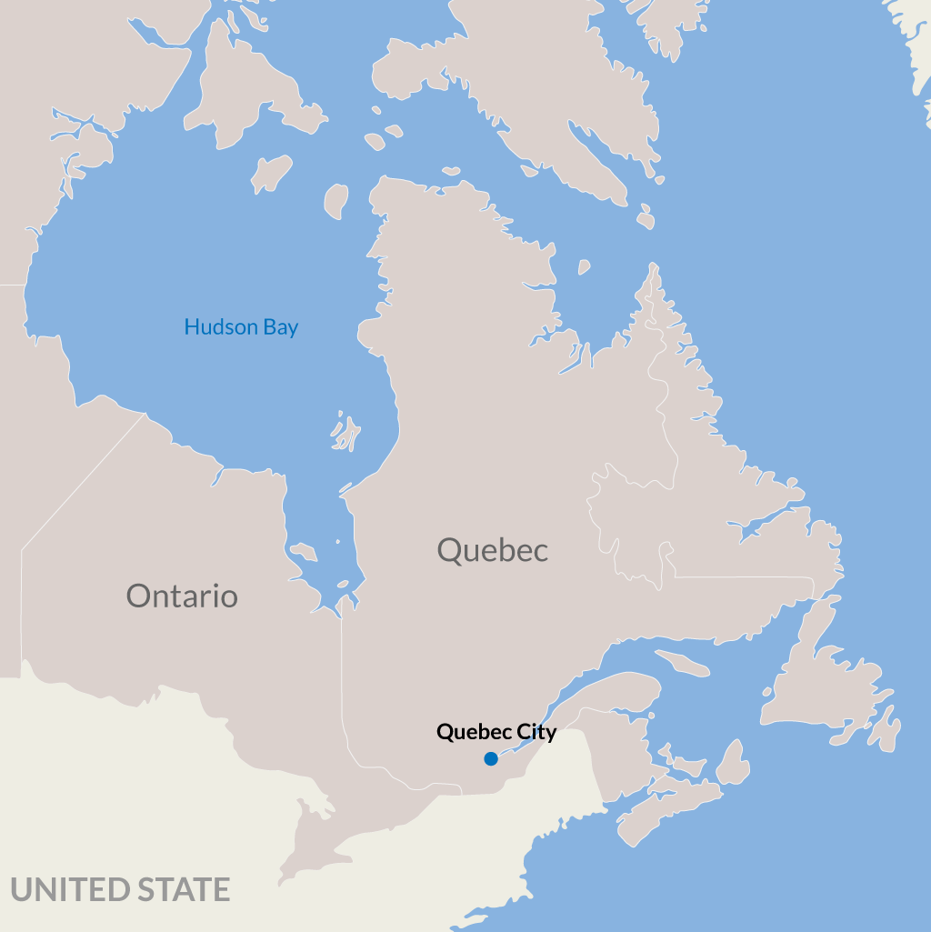 Quebec City vacations map