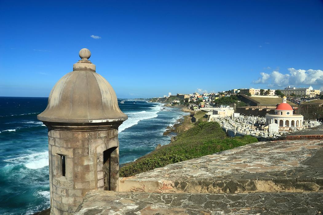 Views of San Juan’s old and modern architecture overlooking the coast