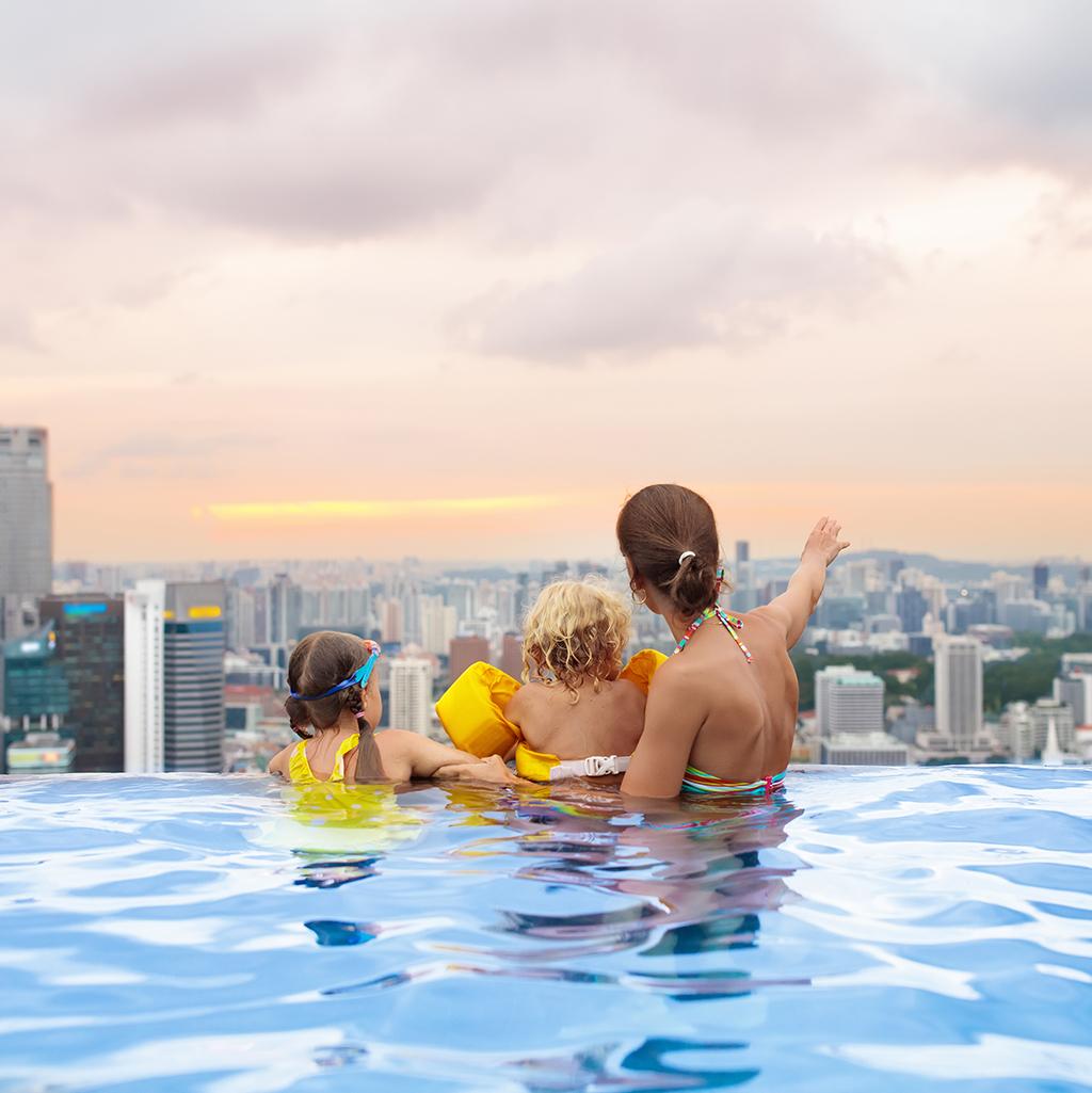 Family pool time: Singapore vacation packages