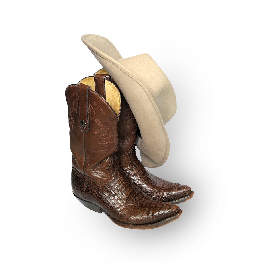 Cowboy boots and hat in Texas