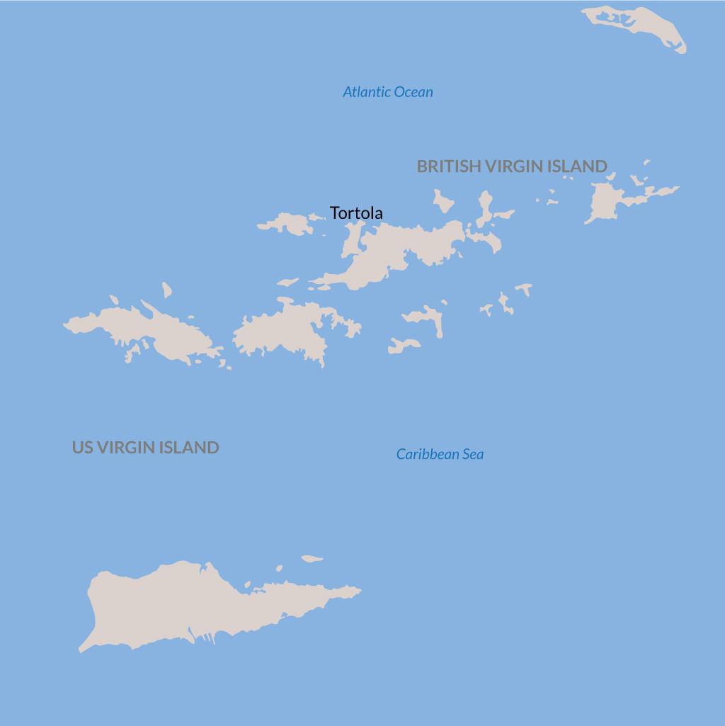 Tortola vacations map