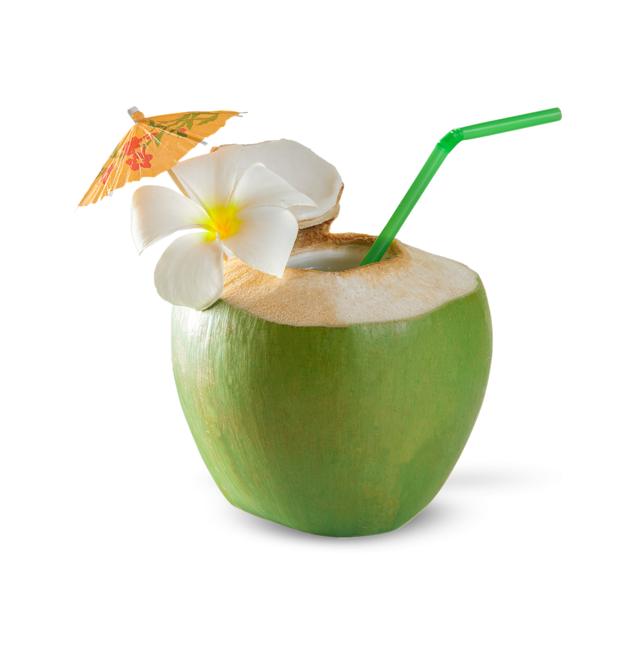 Drinking rum from a coconut in the West Coast of Barbados