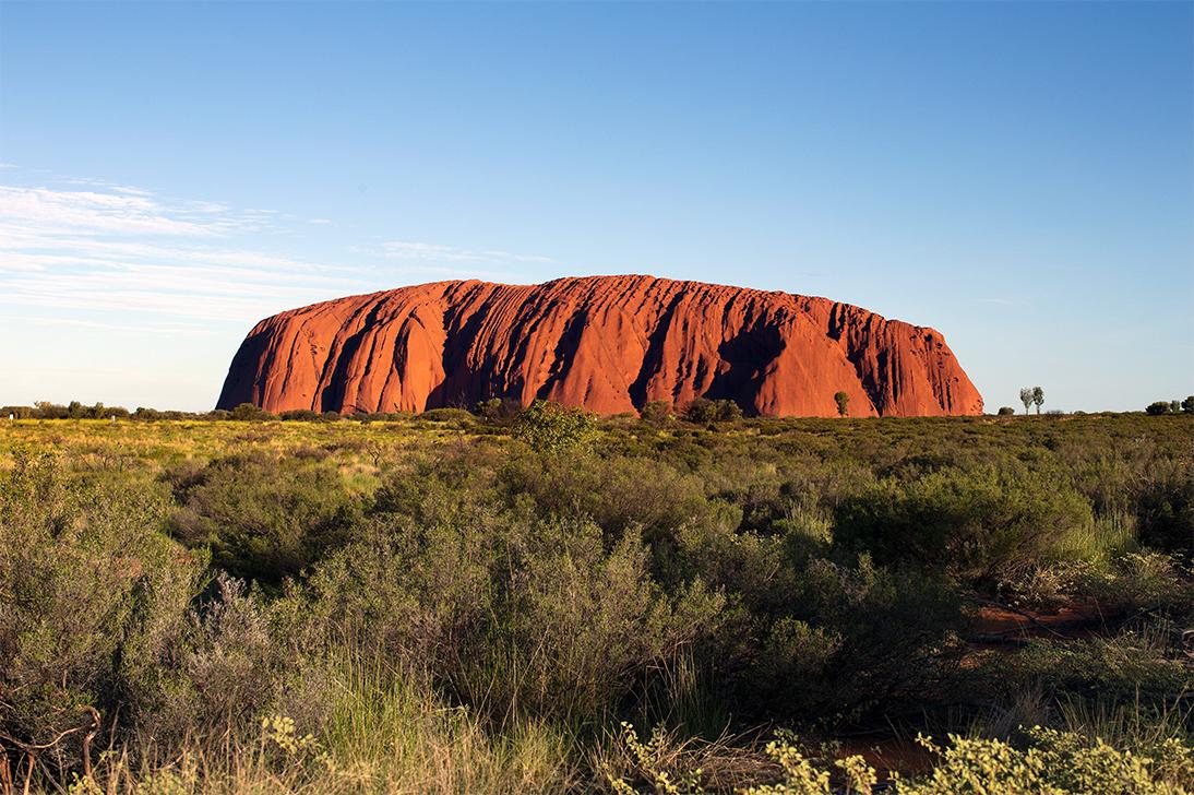 Views of Ayers Rock in the Australian outback