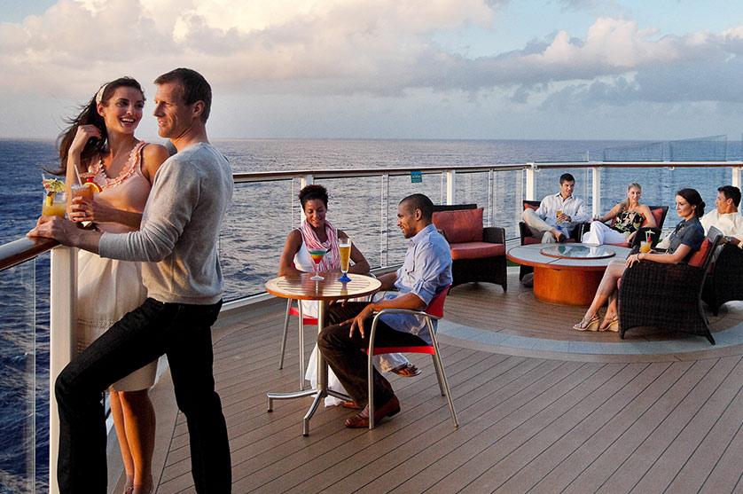 Relax and drink in the ocean views aboard a Celebrity Cruise line ship