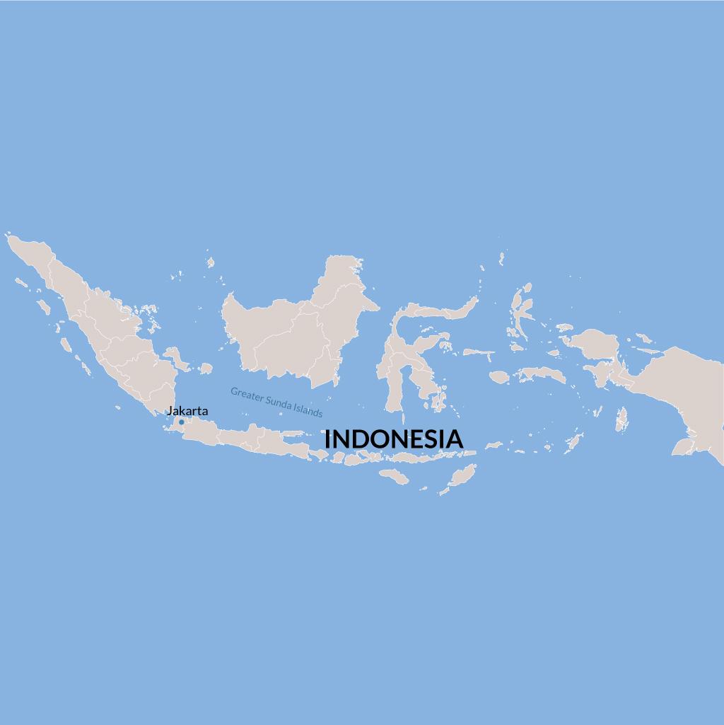 Indonesia vacation map