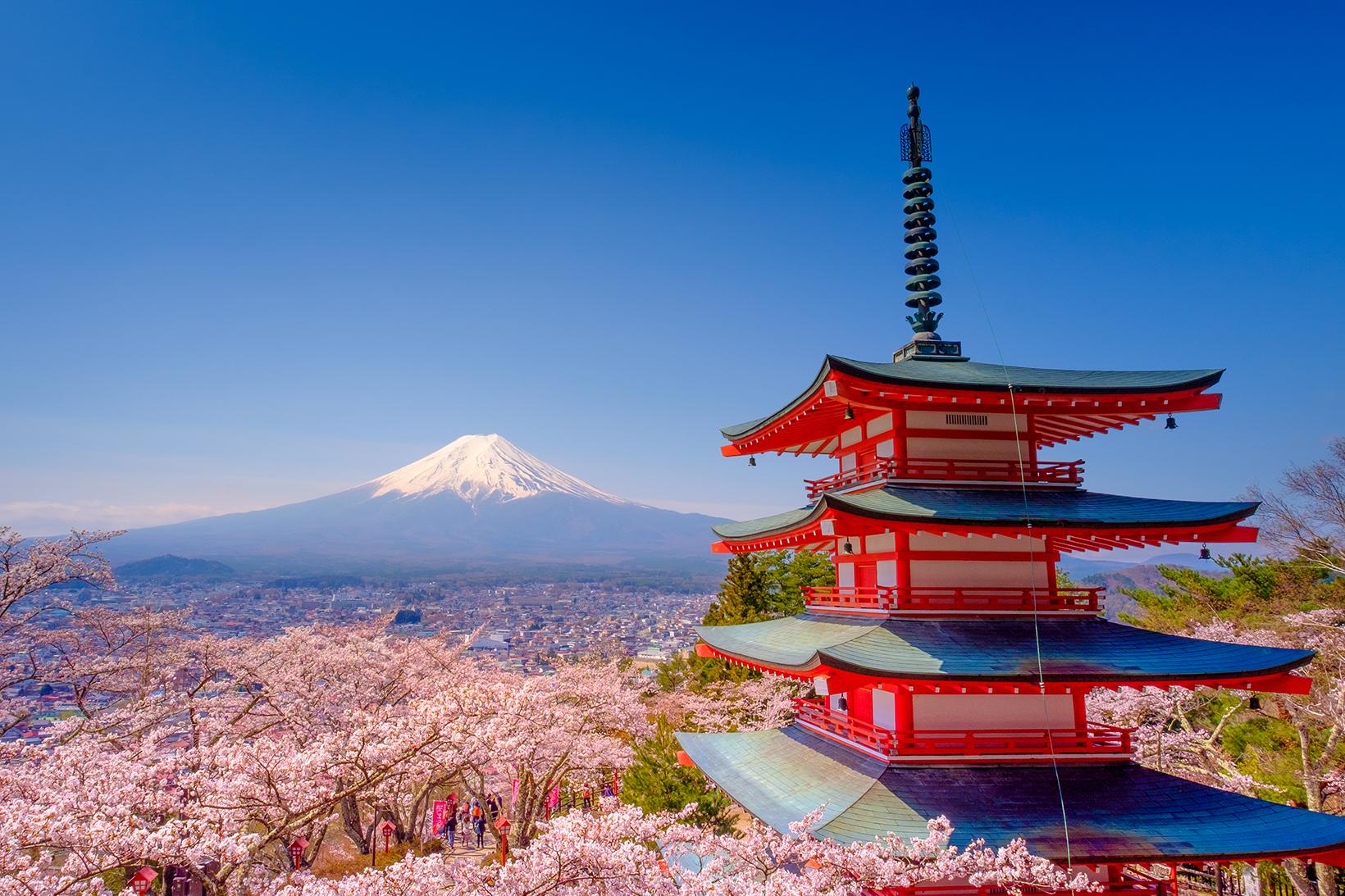 Experience views of Shinto temples and Mount Fiji with Japan vacation packages