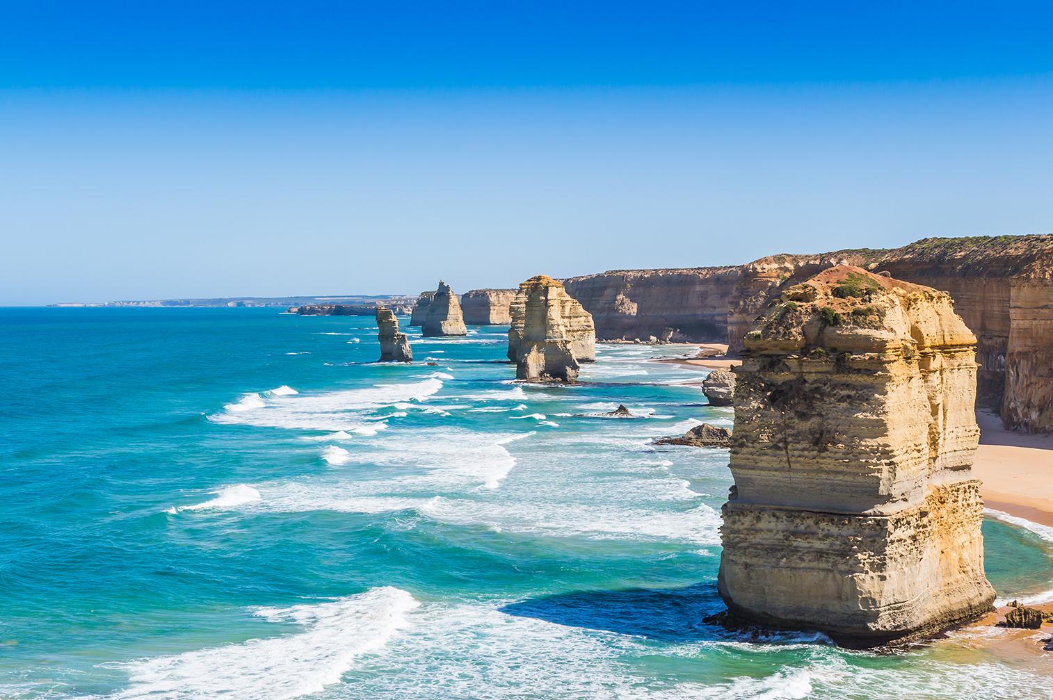 Views of Melbourne’s coastline from the Great Ocean Road