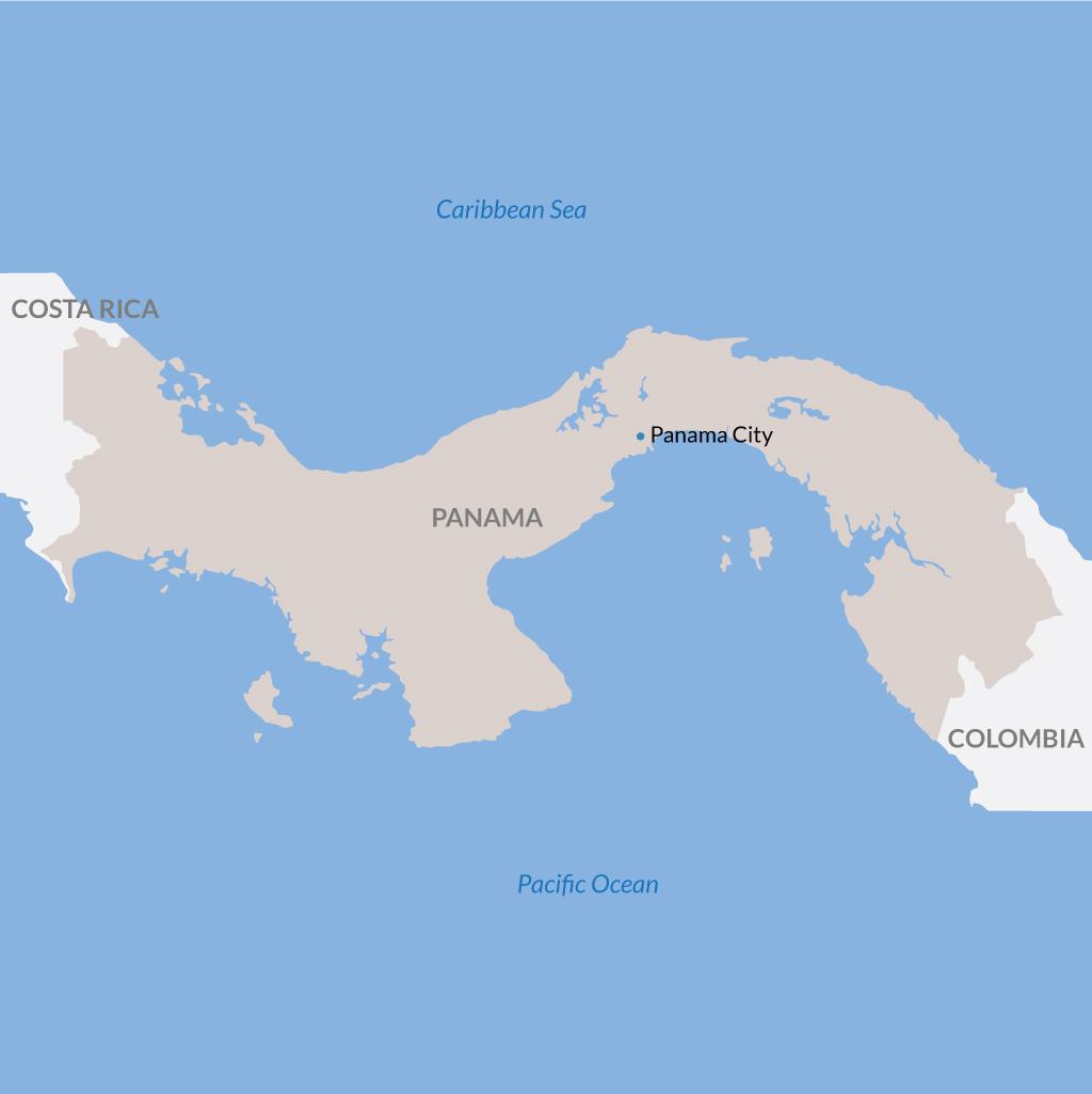 Panama City vacations map