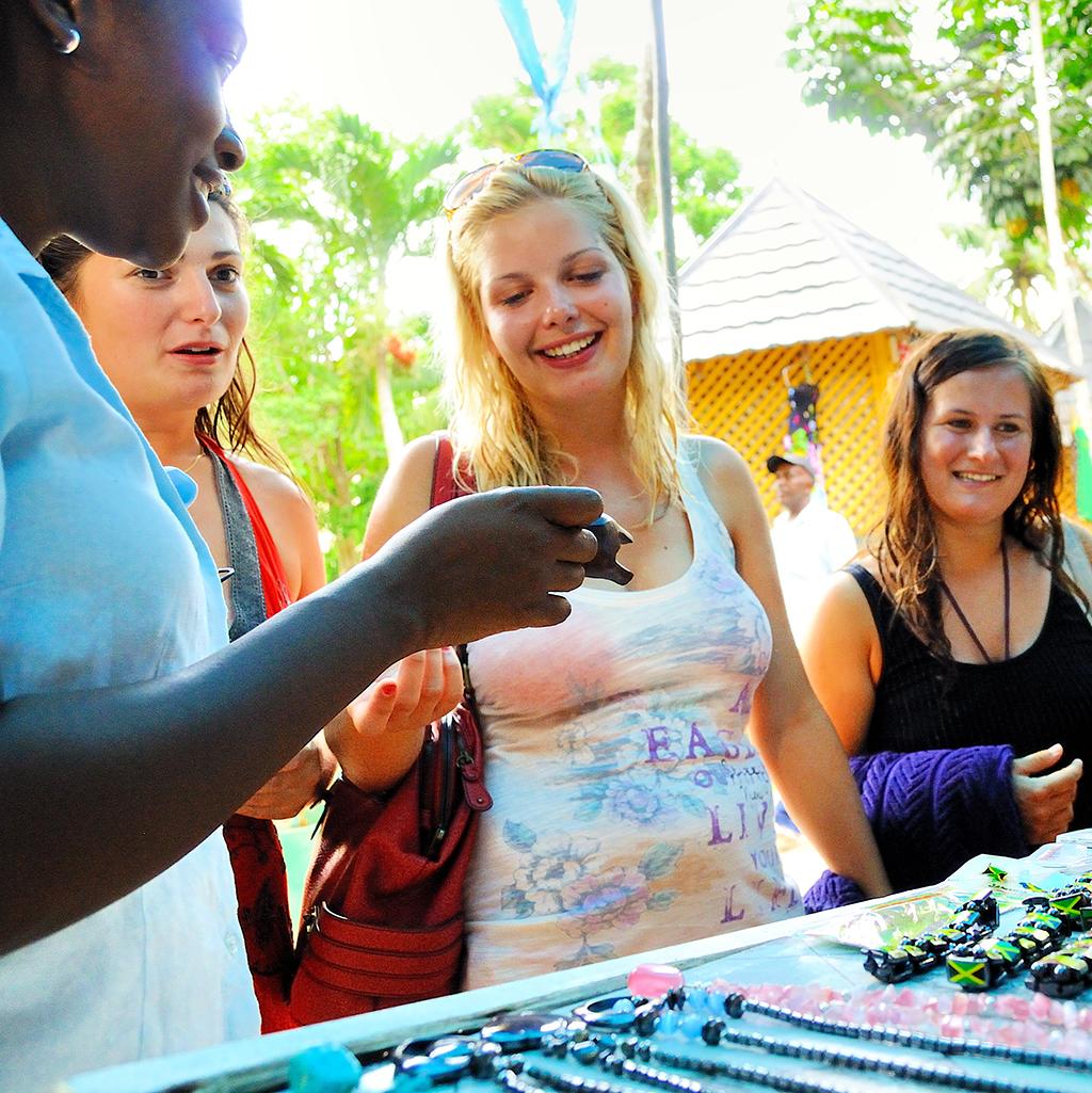 Girls shopping in Runaway Bay