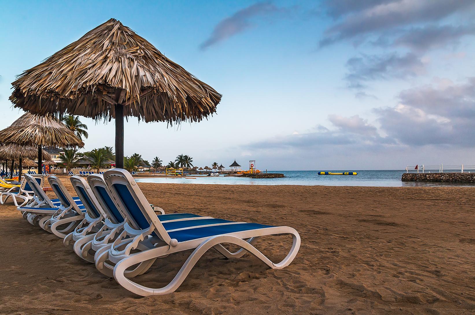 Views of sandy beaches in Runaway Bay Jamaica