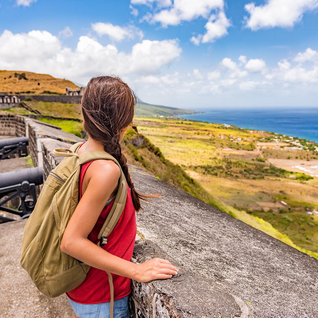 Views of Brimstone Hill fortress on the island of St. Kitt’s