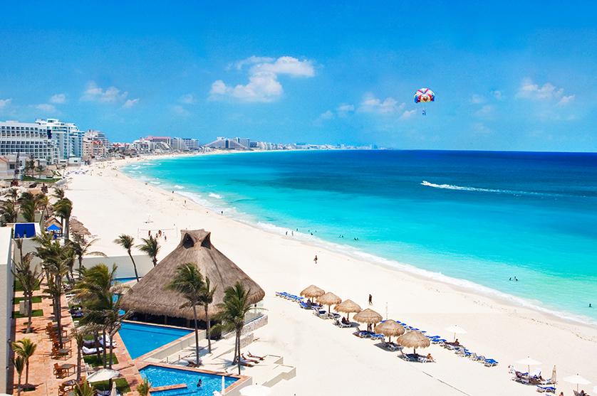 Aerial view of beach and expansive ocean views