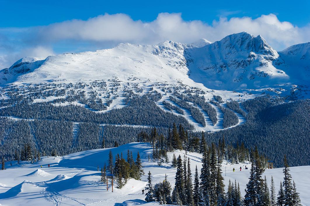 The famous ski slopes at Whistler